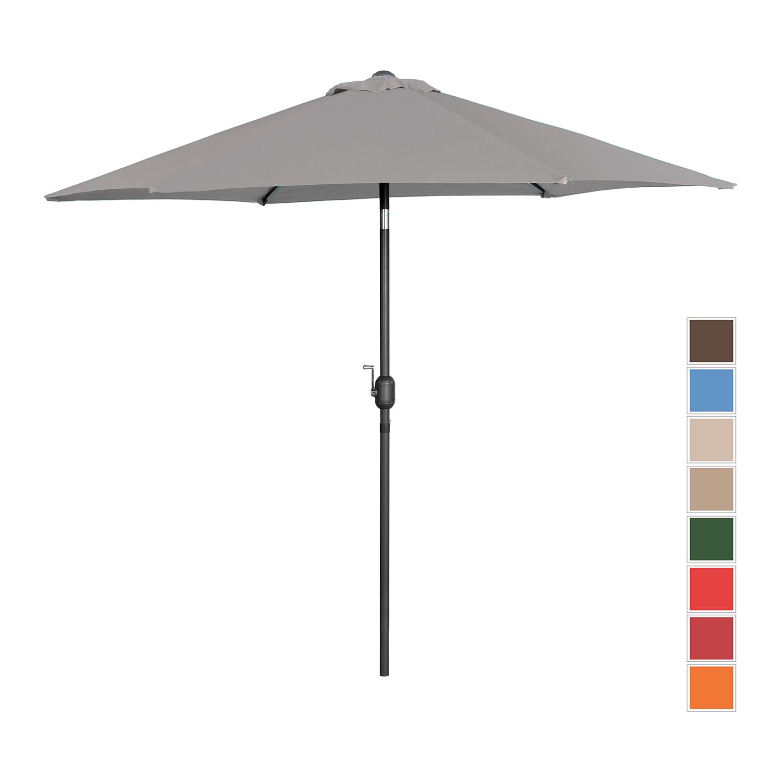 Parasol - Dark grey - sekskantet - 270 cm i diameter