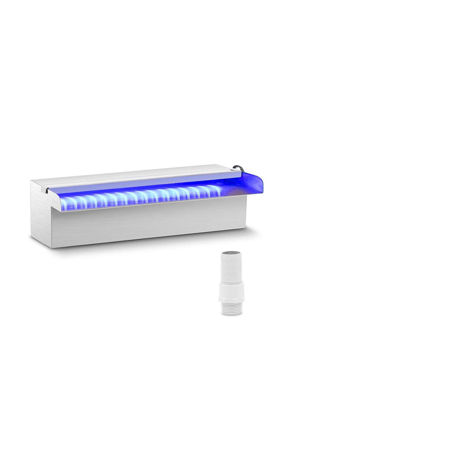 Vandfald til havedam - 30 cm - LED - blåt og hvidt